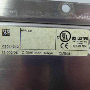 Sigmatek C-DIAS Modulträger CMB081 12-002-081 GEB