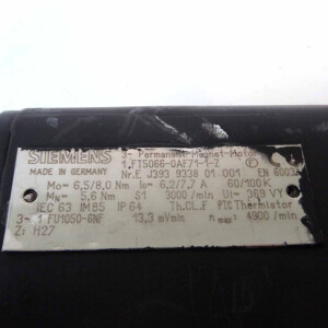 Siemens AC-VSA-Motor 1FT5066-0AF71-1-Z Z=H27 + ROD 426.000B-2500 GEB
