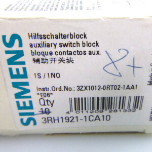 Siemens Hilfsschalter 3RH1921-1CA10 (8Stk.) OVP