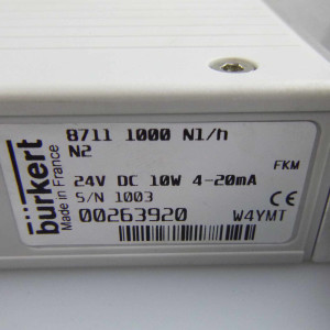 bürkert Massendurchflussregler 8711-1000 N1/h N2 00263920 24VDC NOV