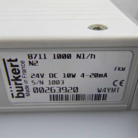 bürkert Massendurchflussregler 8711-1000 N1/h N2 00263920 24VDC NOV