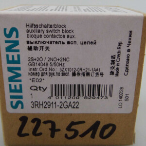 Siemens Hilfsschalterblock 3RH2911-2GA22 OVP