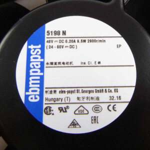 ebm-papst Lüfter 5198N 48V GEB