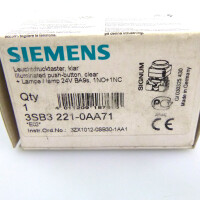 Siemens Leuchtdrucktaster 3SB3 221-0AA71 OVP