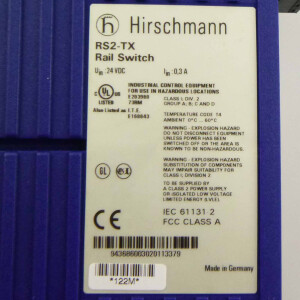 Hirschmann Rail Switch RS2-TX 8-Port GEB