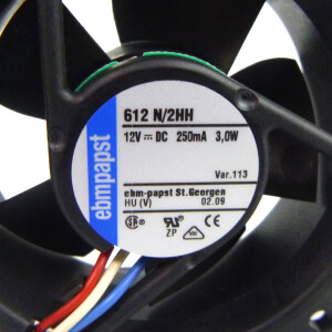 ebm-papst Lüfter 612 N/2HH 12V DC GEB