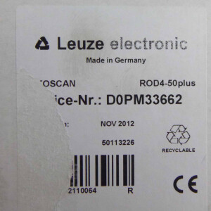Leuze Laserscanner Rotoscan ROD4-50plus 50113226 OVP