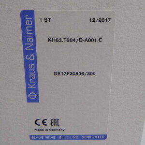 Kraus&Naimer Hauptschalter KH63.T204/D-A001.E OVP
