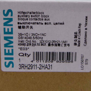 Siemens Hilfsschalterblock 3RH2911-2HA31 OVP