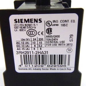 Siemens Hilfsschalterblock 3RH2911-2HA31 NOV