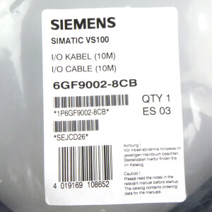 Simatic VS100 Digitales Kommunikationskabel 6GF9002-8CB OVP