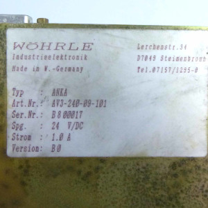 Wöhrle Klartextanzeige ANKA AV3-240-09-101 24VDC GEB