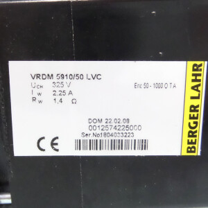 BERGER LAHR Schrittmotor VRDM 5910/50 LVC 0012574225000 OVP