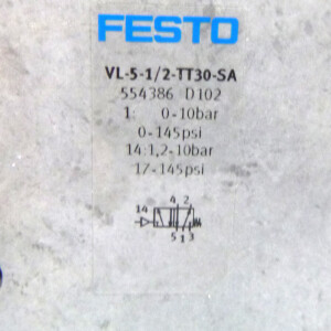 Festo Pneumatikventil VL-5-1/2-TT30-SA 554386 OVP