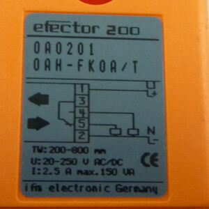 ifm efector 200 Reflexlichttaster OA0201 OAH-FKOA/T NOV