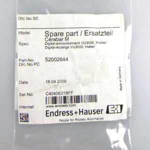 Endress+Hauser Cerabar M Digital-Anzeige VU3000 52002644 OVP