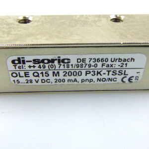 di-soric Laser-Einweglichtschranke OLE Q15 M 2000 P3K-TSSL NOV