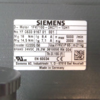 Siemens SIMOTICS S Synchronmotor 1FK7100-2AC71-1DH1 NOV