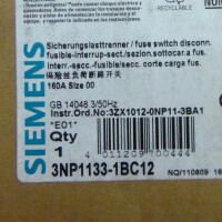 Siemens Sicherungslasttrennschalter 3NP1133-1BC12 OVP