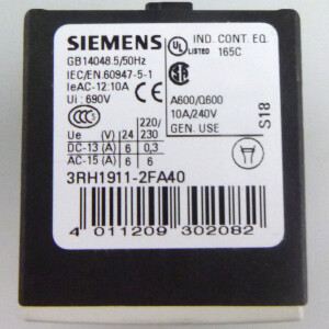 Siemens Hilfsschalterblock 3RH1911-2FA40 GEB