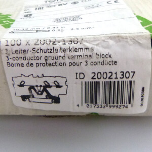 WAGO TOPJOB S 3-Leiter-Durchgangsklemmen 2002-1307 (76 Stk.) OVP