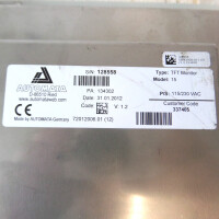 CANNON-Automata TFT Monitor Model: 15 115/230VAC GEB
