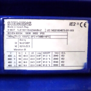 Siemens Niederspannungsmotor 1LE1501-1EA23-4AB4-Z NOV