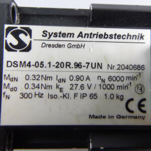 System Antriebstechnik Drehstrom-Motor DSM4-05.1-20R.96-7UN GEB