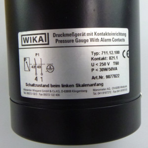 WIKA Druckmeßgerät 711.12.100 9877822 OVP