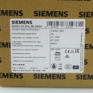 Siemens Leistungsschalter 3VA2116-6HL36-0AA0 690 V OVP