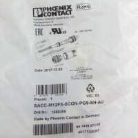 Phoenix Contact Steckverbinder SACC-M12FS-5CON-PG9-SH-AU 1508365 OVP