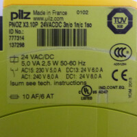 Pilz Not-Aus Schaltgerät PNOZ X3.10P 24VACDC 3n/o 1/nc 1so 777314 NOV