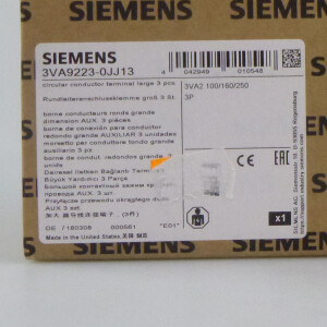Siemens Rundleiteranschlussklemme 3VA9223-0JJ13 OVP