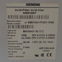 SIMOVERT Masterdrive dU/dt-Filter 6SE7024-7FC87-1FD0 E-Stand:C GEB