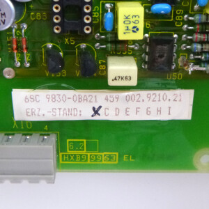 Siemens Anpassungsbaugruppe 6SC9830-0BA21 E-Stand: B GEB