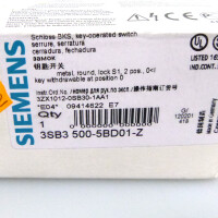 Siemens Schlüsselschalter 3SB3 500-5BD01-Z OVP