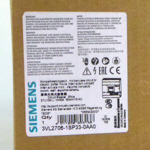 Siemens Leistungsschalter 3VL2706-1SP33-0AA0 OVP