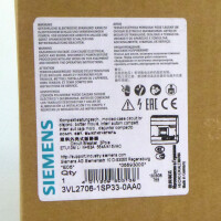 Siemens Leistungsschalter 3VL2706-1SP33-0AA0 OVP