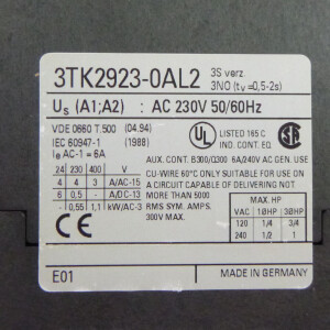 Siemens Verzögerungsbaustein 3TK2923-0AL2 GEB
