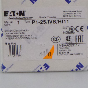 Eaton Lasttrennschalter P1-25/IVS/HI11 OVP