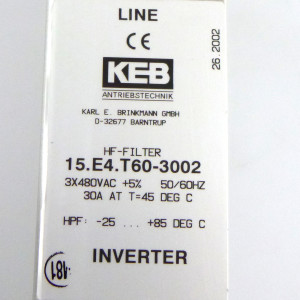 KEB HF-Filter 15.E4.T60-3002 GEB
