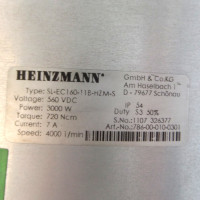 Heinzmann Scheibenläufermotor SL-EC160-11B-HZM-S 786-00-010-0301 560VDC/4000rpm GEB