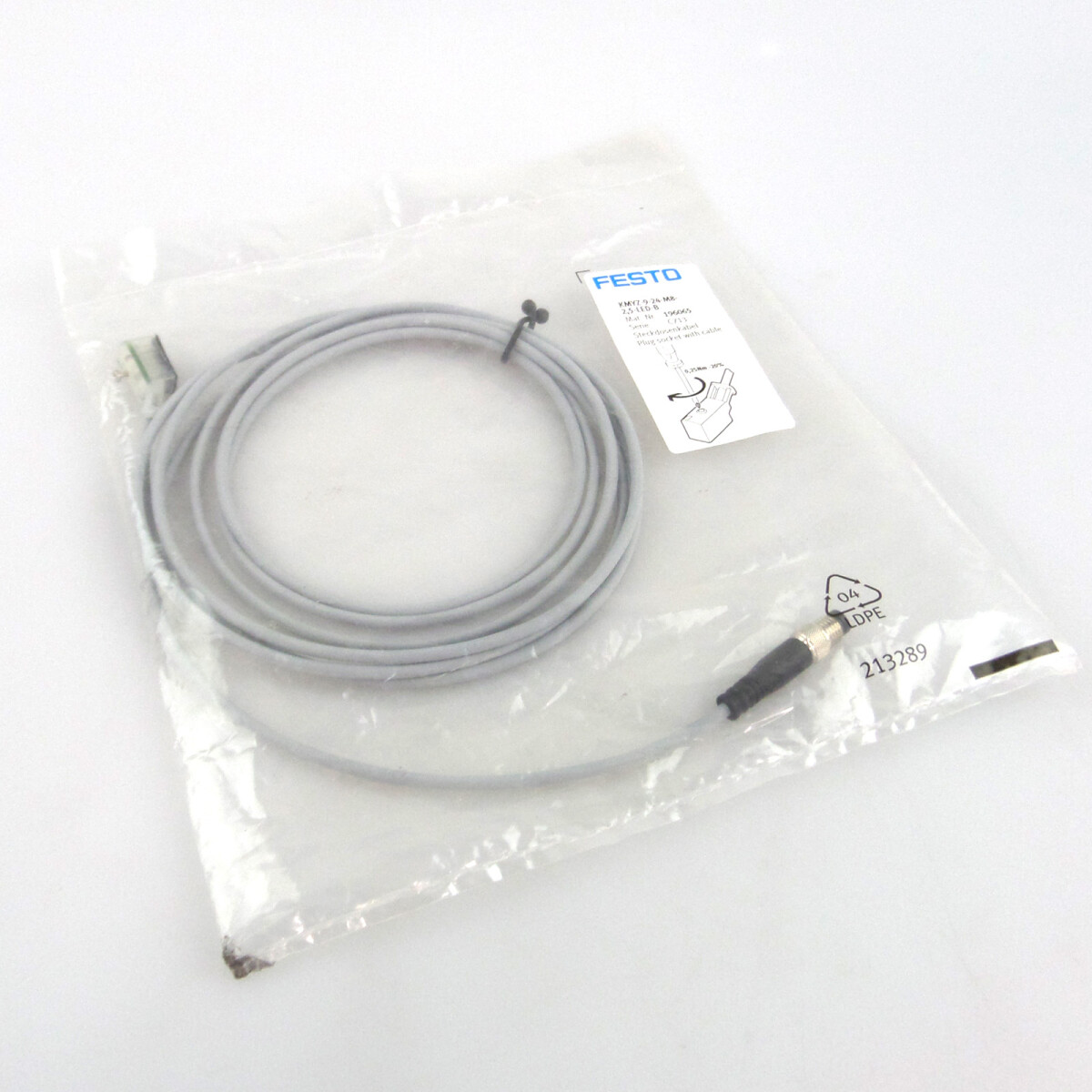 Festo Steckdosenleitung KMYZ-9-24-M8-2,5-LED-B 196065 OVP