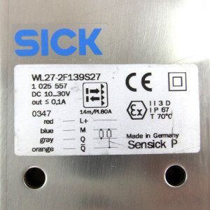 SICK Reflexions-Lichtschranke WL27-2F139S27 1025557 OVP