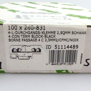Wago 4-Leiter-Durchgangsklemme 280-831 51114489 (100Stk.) SIE