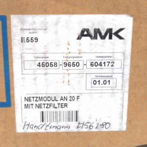 AMK AMKASYN Netzmodul m. Netzfilter AN20F Rev.: 01.01 OVP