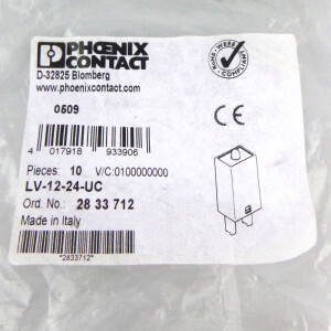 Phoenix Contact Steckmodul LV-12-24-UC 2833712 (10Stk.) OVP