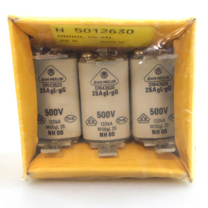 Jean Müller NH-Sicherungseinsatz N5012630 25A Gr.00 500V (3Stk.) OVP