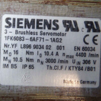 Siemens Synchronservomotor 1FK6083-6AF71-1AG2 NOV