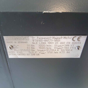 Siemens Synchronservomotor 1FT6105-8AF71-1AG1 GEB